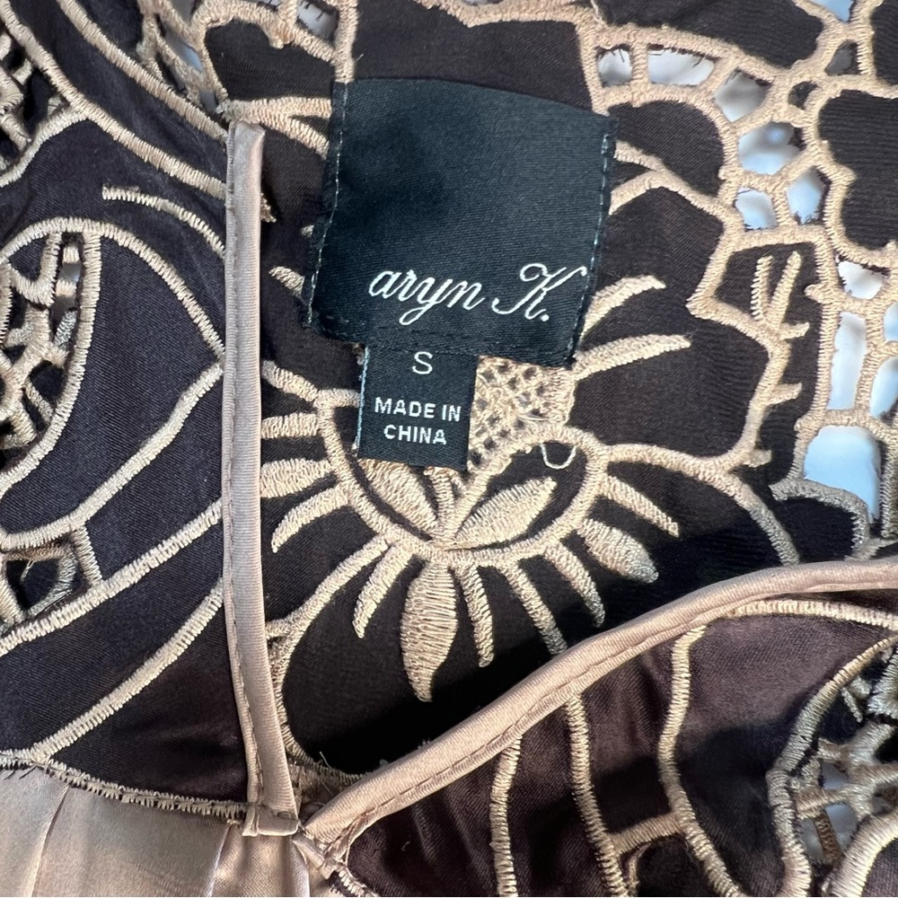 Y2K Aryn K Floral Satin Dress S - Picture 7 of 8